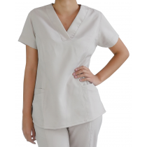 Scrubs Blusa Decote V Manga Curta - Dove Scrubs Blusa Decote V Manga Curta - Dove