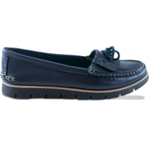 Mocassim Com Franja - Azul Marinho 