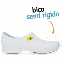 Sticky Shoe Man Antiestático ESD - COM BICO - Branco