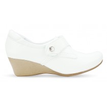 Sapato Branco Feminino Anabela 4107 - Branco com Pin Esteto Love Sapato Branco Feminino Anabela 4107 - Branco com Pin Esteto Love