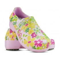 Sapato Profissional Soft Works II Estampado Flor Verde - Rosa
