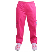 Scrubs Calça Feminina 7 Bolsos - Rosa Scrubs Calça Feminina 7 Bolsos - Rosa