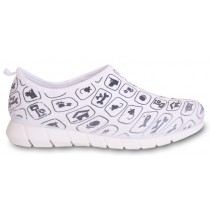 Tênis Florence Sport - Pets - Branco com Ícones Preto Tênis Florence Sport - Pets - Branco com Ícones Preto