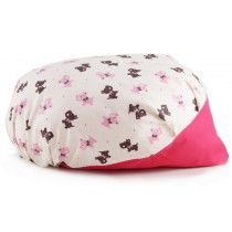 Touca Elástica Profissional Cachorrinhos - Bege com Aba Rosa Touca Elástica Profissional Cachorrinhos - Bege com Aba Rosa