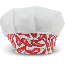 Touca Profissional Gourmet Pimenta - Branca Touca Profissional Gourmet Pimenta - Branca