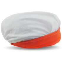 Touca Profissional de Aba Laranja e Tela Branca Touca Profissional de Aba Laranja e Tela Branca