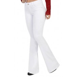 calça branca de brim feminina