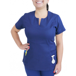 Scrubs Blusa Funcional Manga Curta - Azul Marinho