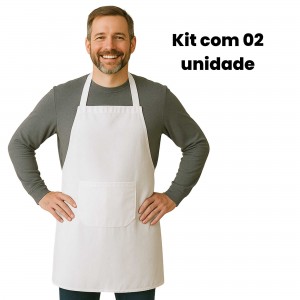 Kit 02 Aventais Profissional Oxford - Branco