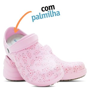 Babuche Profissional Soft Works Estampado Com Palmilha - Esteto Love - Rosa