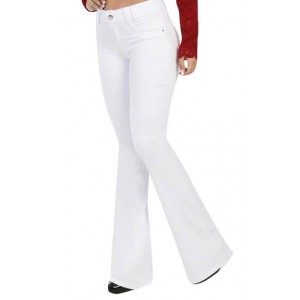 Calça sawary shop branca flare