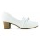 Sapato de Salto Confort Social de Couro e Bico Quadrado Neftali 52011 - Branco
