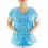 Blusa Scrubs modelo Bata Hospitalar Estampa Clinica - Azul