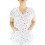 Blusa Scrubs Modelo Bata Hospitalar Estampa Clinica - Branca