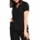 Scrubs Blusa Decote V Manga Curta em Gabardine - Preta