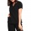 Scrubs Blusa Decote V Manga Curta em Gabardine - Preta