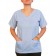 Blusa Profissional Oxford Com 2 Bolsos Estilo Scrubs - Azul Bebê