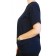 Blusa Profissional Oxford Com 2 Bolsos Estilo Scrubs - Azul Marinho