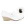 Sapato Branco Feminino Anabela 4107 - Branco com Pin Esteto Love