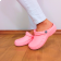 Babuche Antiderrapante Sticky Shoe Unissex Rosa Bebê