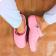 Babuche Antiderrapante Sticky Shoe Unissex Rosa Bebê