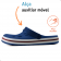 Babuche Boa Onda Star Masculino - Classic Blue/Branco