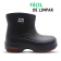 Bota EVA soft works cano curto Impermeável Antiderrapante com Biqueira - Preta 
