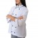 Dólmã Jaleco Chef de Cozinha em OXFORD Unissex Manga 3/4 - Branco com Botão Preto