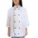 Dólmã Jaleco Chef de Cozinha em OXFORD Unissex Manga 3/4 - Branco com Botão Preto