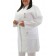 Jaleco Feminino Gabardine Gola Padre PLUS SIZE - Branco