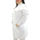 Jaleco Feminino Gabardine Gola Padre PLUS SIZE - Branco