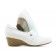 Sapato Anabela 5 cm Couro Neftali Nagô - Branco - Pin Esteto Love Mameluko