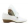 Sapato Social Couro Anabela 2,5 cm Neftali Ring - Branco - Pin Coração Mameluko