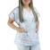 Scrubs Camiseta Mameluko Bata Hospitalar Estampa Clinica Amor pela Enfermagem - Azul Claro