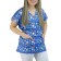 Scrubs Camiseta Mameluko Bata Hospitalar Estampa Clinica Amor pela Seringa - Azul