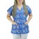 Scrubs Camiseta Mameluko Bata Hospitalar Estampa Clinica Amor pela Seringa - Azul