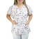 Scrubs Camiseta Mameluko Bata Hospitalar Estampa Clinica Amor pela Seringa - Branca