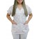 Scrubs Camiseta Mameluko Bata Hospitalar Estampa Clinica Amor pelo Estetoscópio - Branco