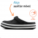 Babuche Boa Onda Star Feminino - Preto/Branco