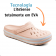 Babuche Boa Onda Star Feminino - Rose Nude/Branco