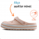 Babuche Boa Onda Star Feminino - Rose Nude/Branco